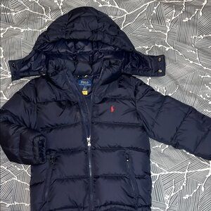 Polo Ralph Lauren Navy Puffer Jacket boy sz 5 duck down